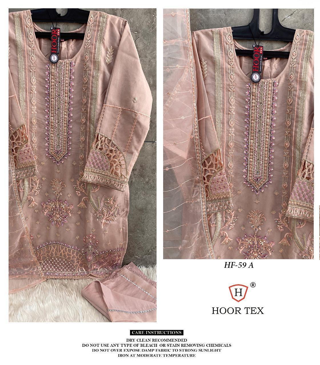 Hoor Tex HF 59 Organza Latest Fancy Designer Festive Wear Suit Wholesale Online 